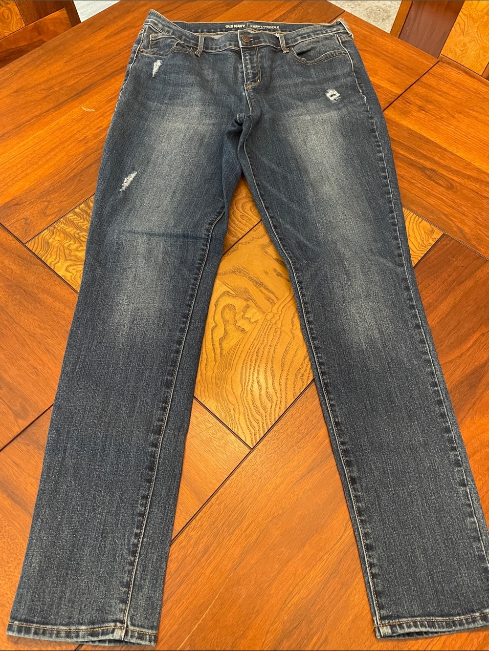Old Navy Dark Blue Curvy Profile Jeans M57 - Picture 3 of 10